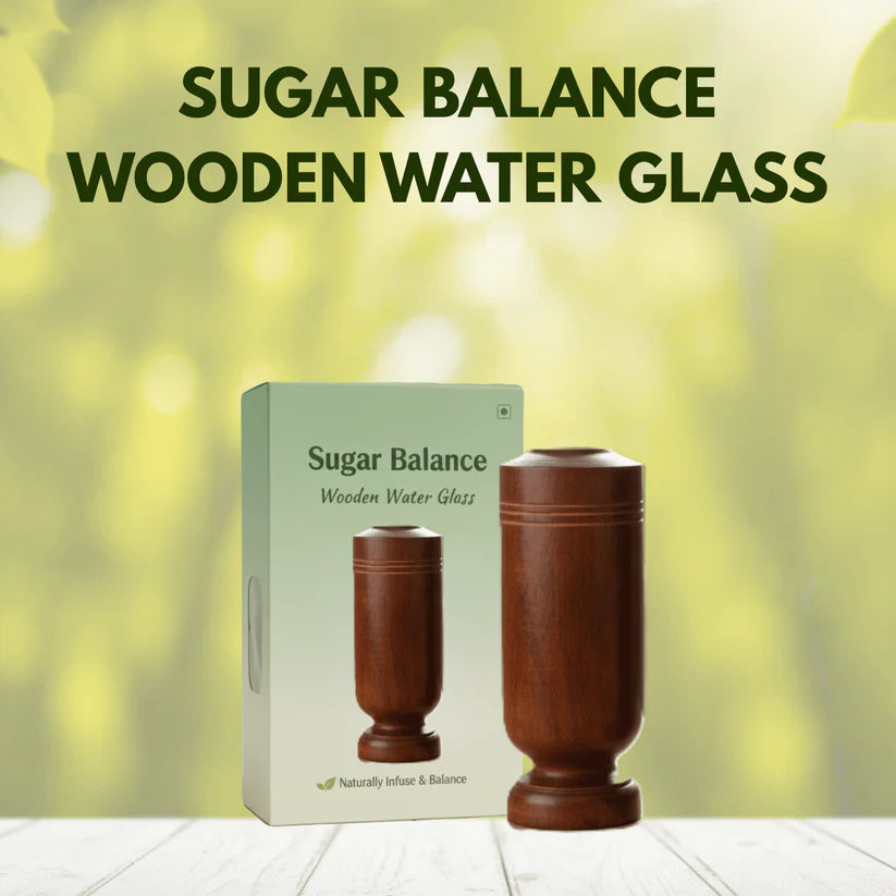 🌿🌿sugar balance wooden water glass🌿🌿