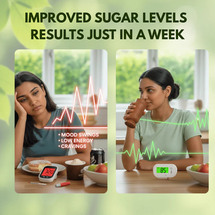 🌿🌿sugar balance wooden water glass🌿🌿