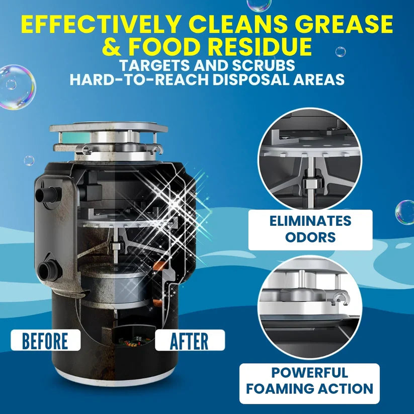 lemonblast yellow bubble tablets – odor eliminator + blockage remover (buy 12 get 12 free)