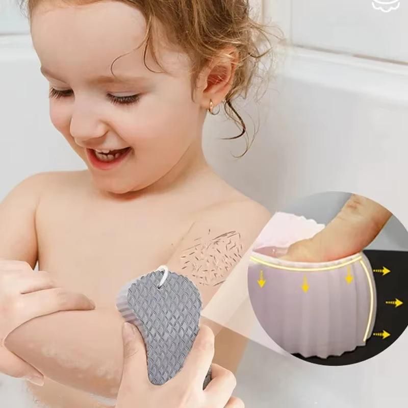 kids magic bath sponge exfoliating brush for gentle dead skin removal - baby body scrubber & massage cleaning tool