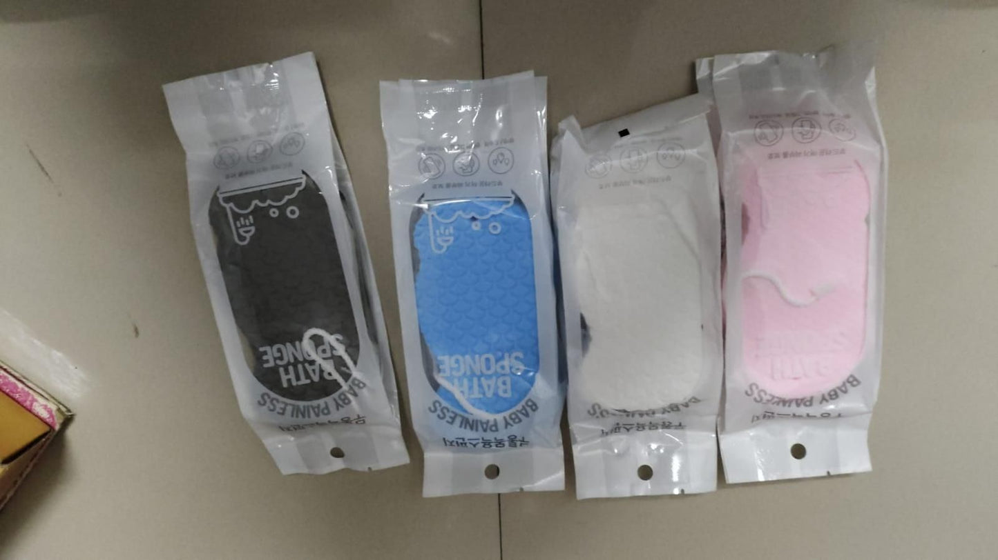 kids magic bath sponge exfoliating brush for gentle dead skin removal - baby body scrubber & massage cleaning tool