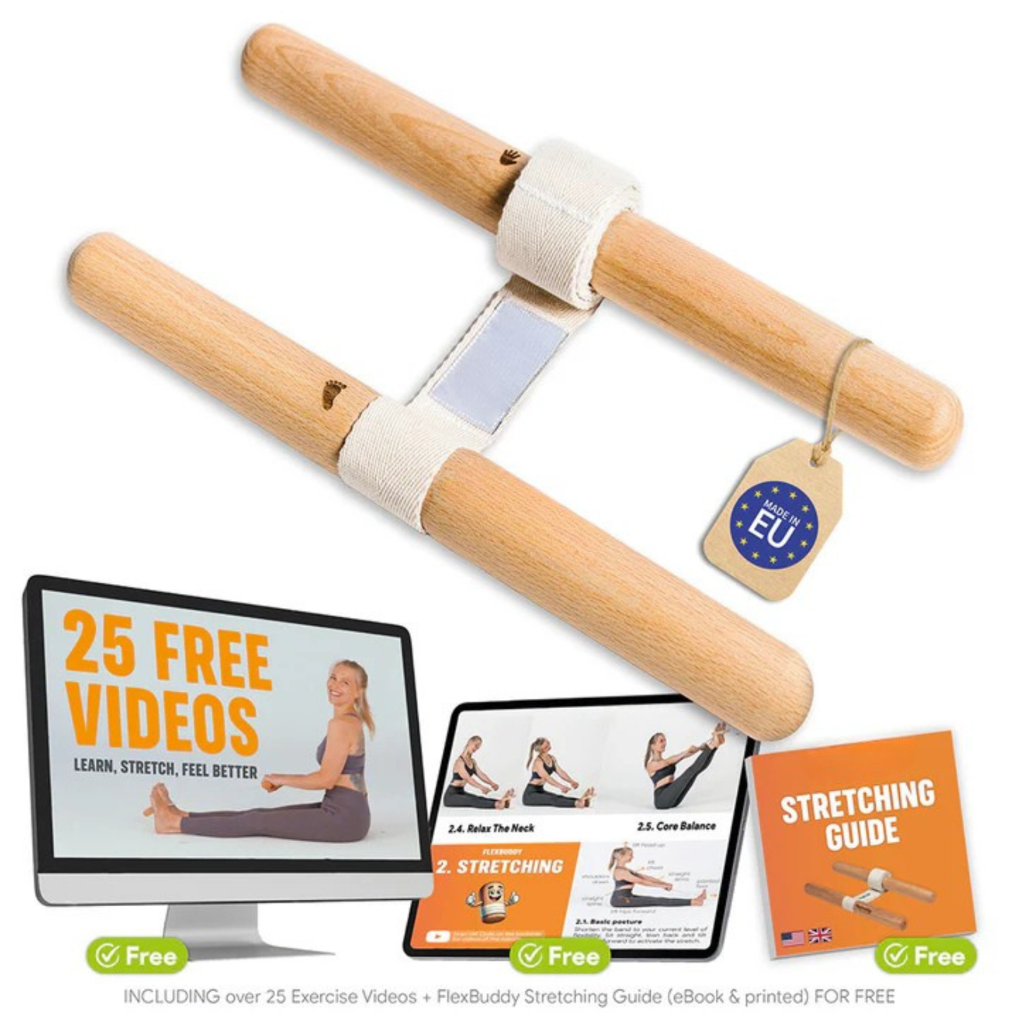 🔥hot sale 50% off🔥💥flexibuddy pro wooden pedal puller💥easy-stretching for better flexibility & less back pain🔥