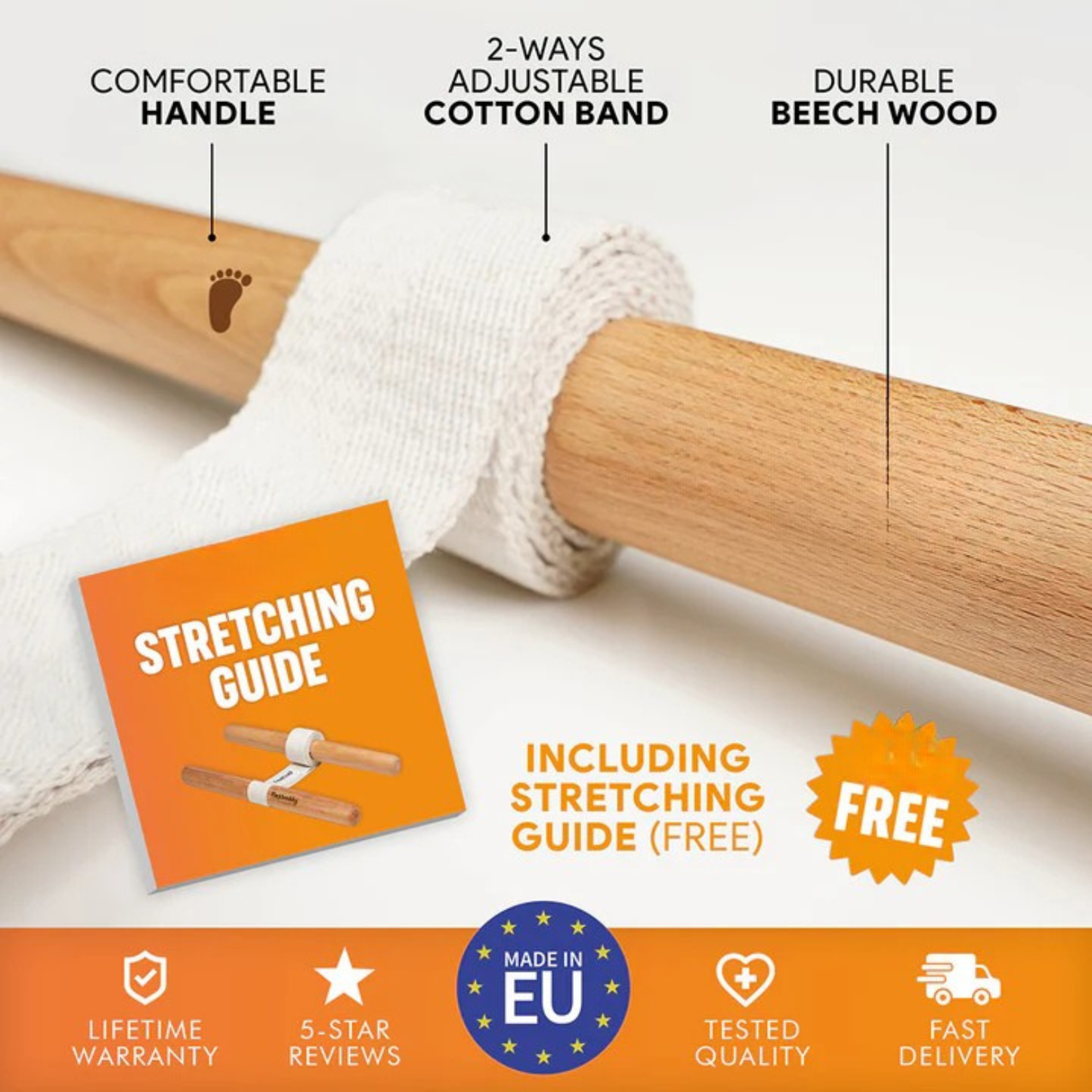 🔥hot sale 50% off🔥💥flexibuddy pro wooden pedal puller💥easy-stretching for better flexibility & less back pain🔥