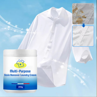 🔥 BUY 1 GET 1 FREE! 🔥 Multi-Purpose Laundry Stain Remover Cream - Erases Tough Stains like Grease, Wine, Ink without Damaging Fabrics 👕✨