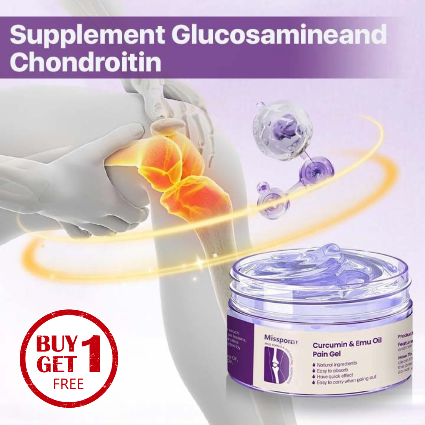 🔥hot sale 50% off🔥turmeric & emu oil arthritis soothing pain relief massage gel - american orthopaedics (aaos) approved🔥 buy 1 get 1 free! 🔥