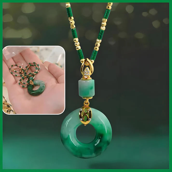 hetian jade prayer peace buckle