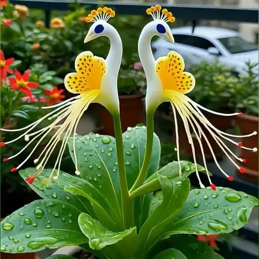 🌸🌸 peacock flower bulbs — plant hope, watch splendor bloom!🌸🌸 + 100 grams organic pot mix free