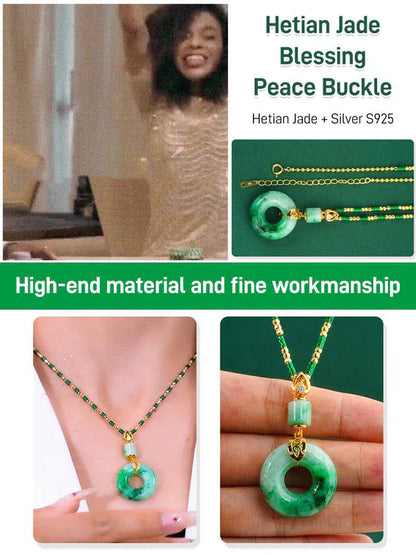 Hetian Jade Prayer Peace Buckle